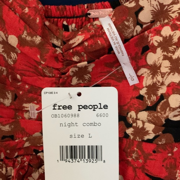 NWT Free People floral summer dress size large - Picture 5 of 5